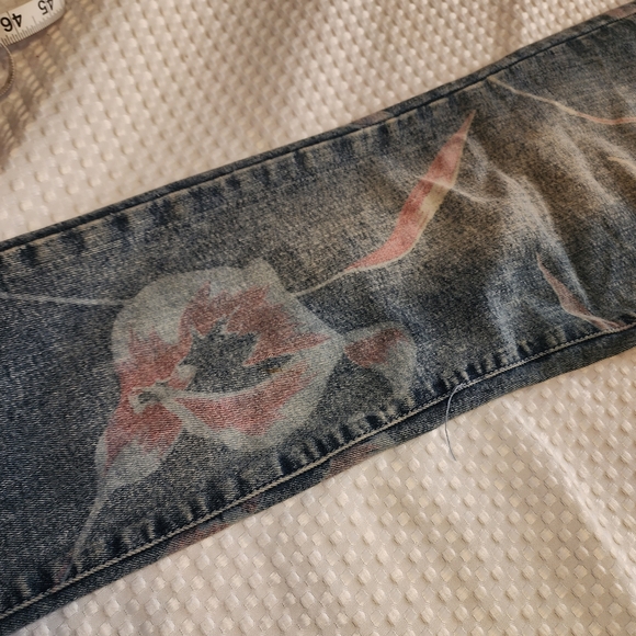 VENUS EUC WOMEN'S SIZE 12 BIRD FLORAL HIP JEANS - Picture 3 of 11